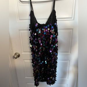 Forever 21+ black sequin dress